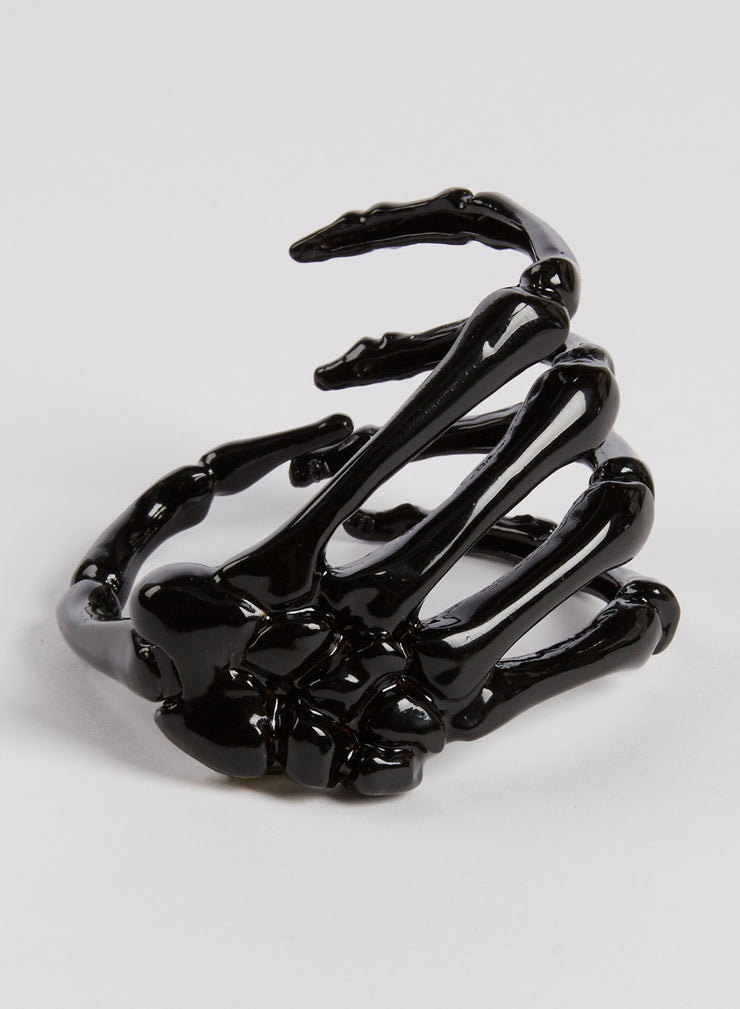 RAF SIMONS SOLID COLOUR SKELETON BRACELET BLACK