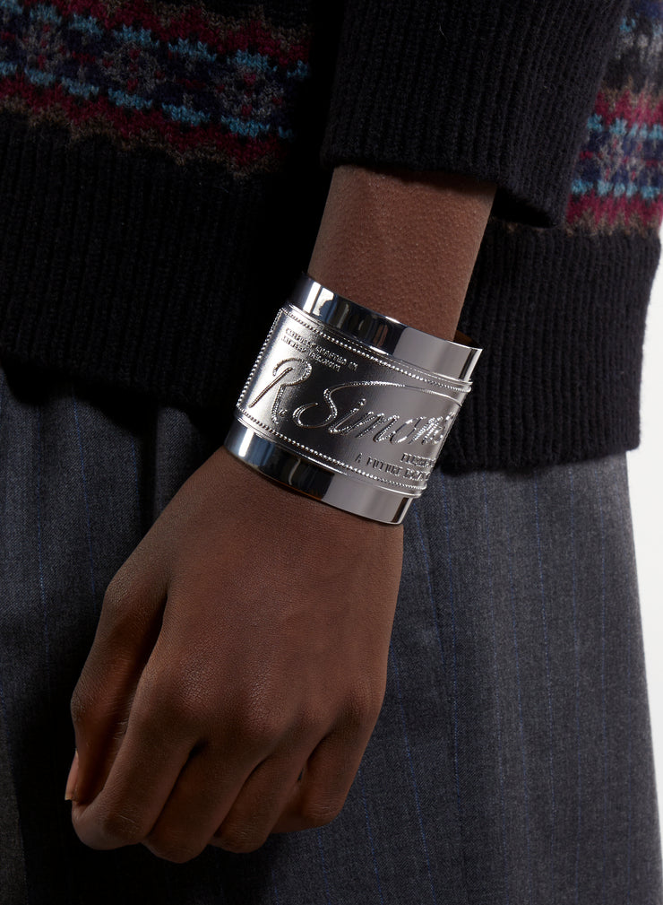 RAF SIMONS SOLID R SIMONS BRACELET WITH DEVOTION LABEL
