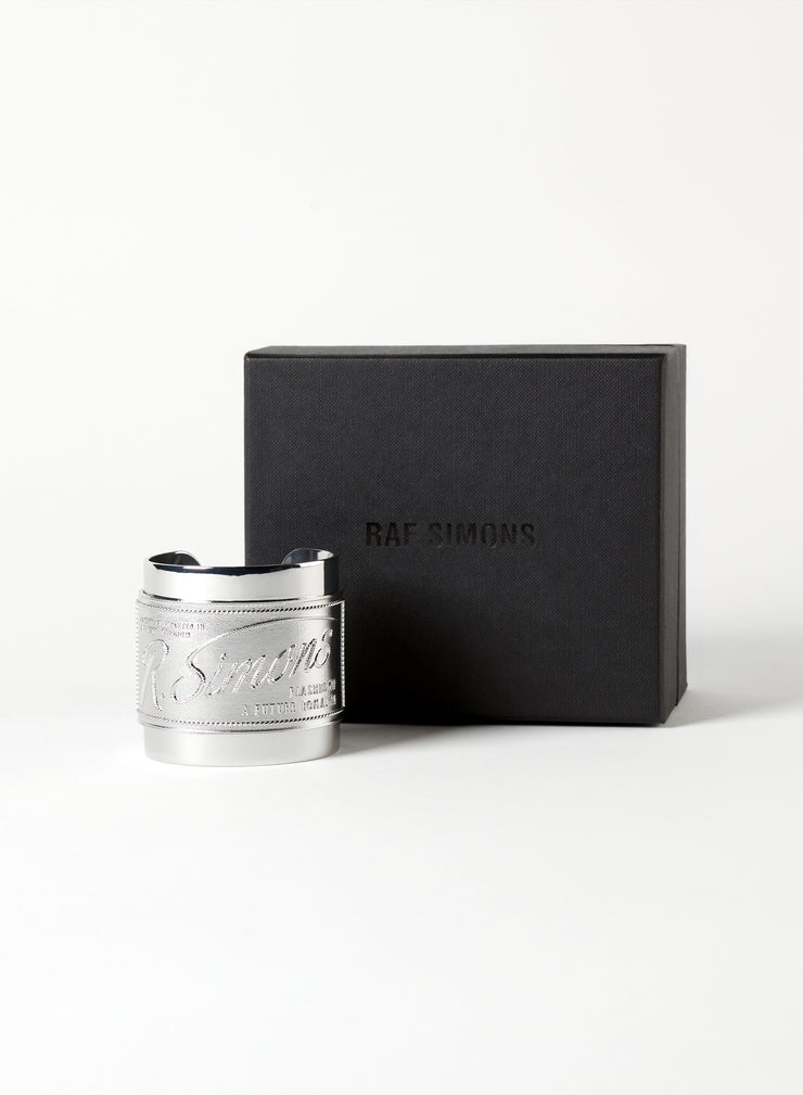 RAF SIMONS SOLID R SIMONS BRACELET WITH DEVOTION LABEL